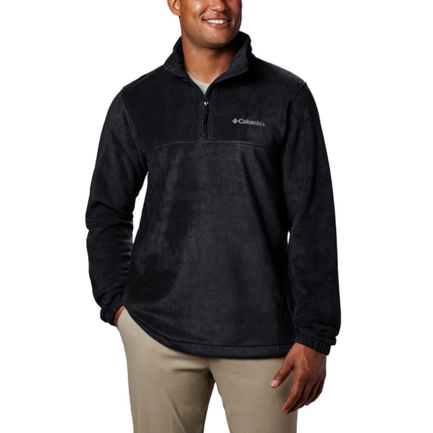 Black Men's Steens Mountain Half Zip Fleece Columbia
