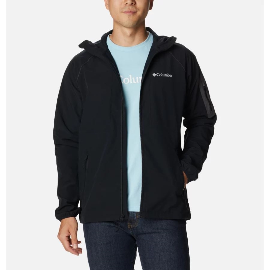 Black Men's Tall Heights Hooded Softshell Jacket Columbia