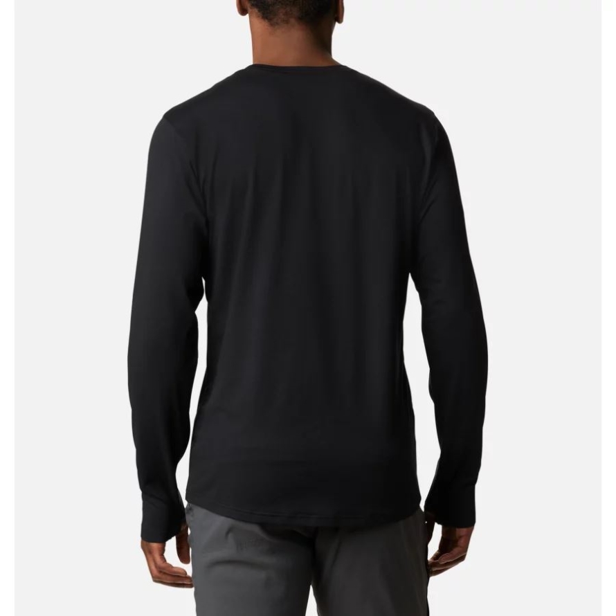 Black Men's Tech Trail Long Sleeve Crew II Shirt Columbia