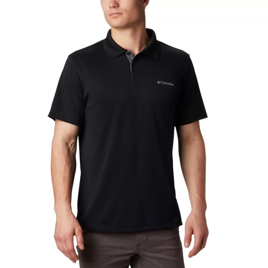 Black Men's Utilizer Polo Shirt Tall Columbia