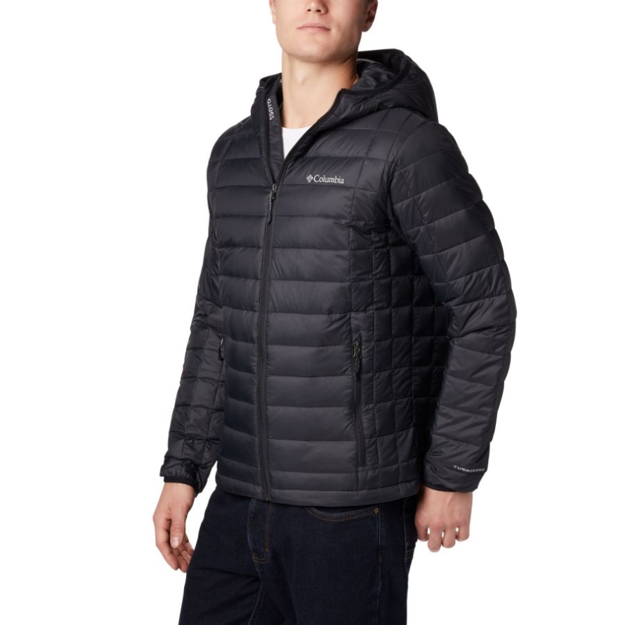 Black Men's Voodoo Falls 590 TurboDown Hooded Jacket Tall Columbia