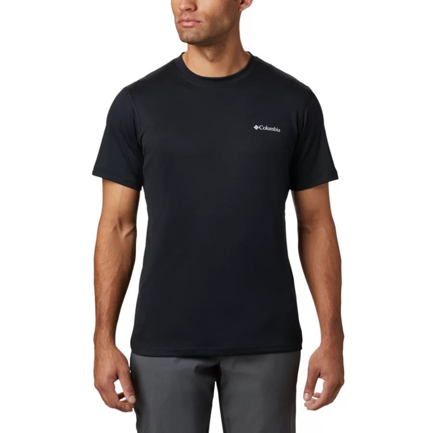Black Men's Zero Rules Short Sleeve Shirt Active Fit Columbia