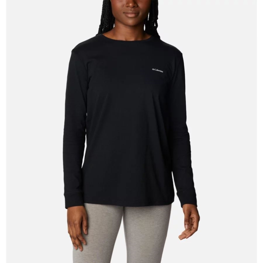 Black/Outdoor Park Women's North Cascades Back Graphic Long Sleeve T-Shirt Columbia