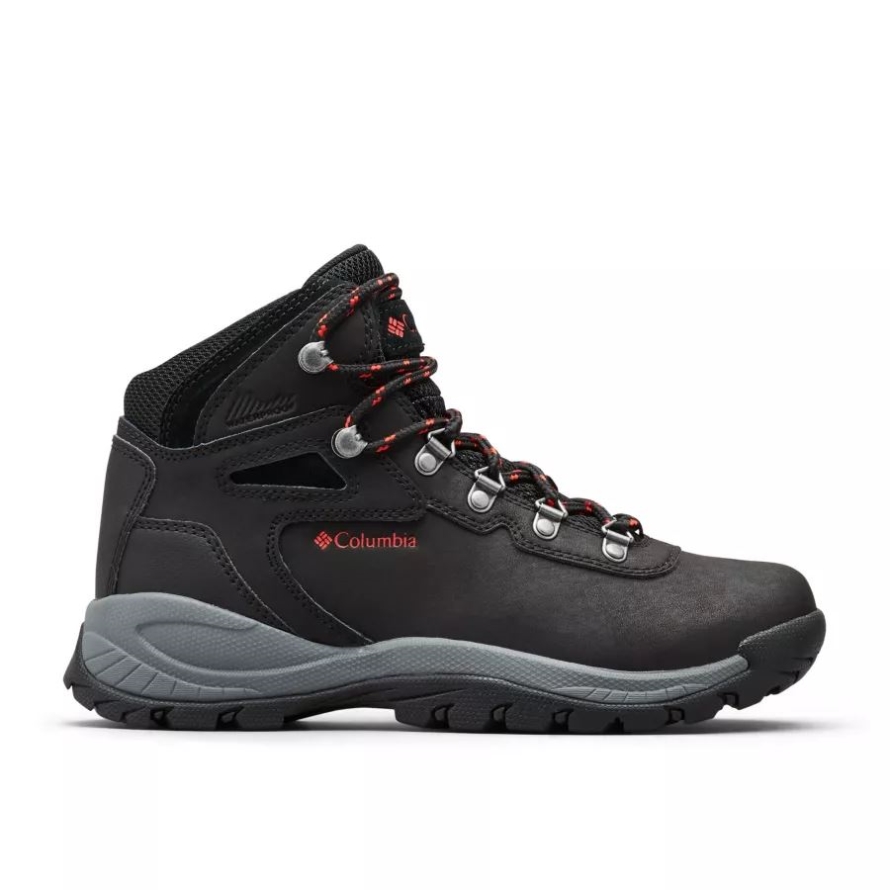 Black/Poppy Red Women's Newton Ridge Plus Waterproof Hiking Boot Columbia
