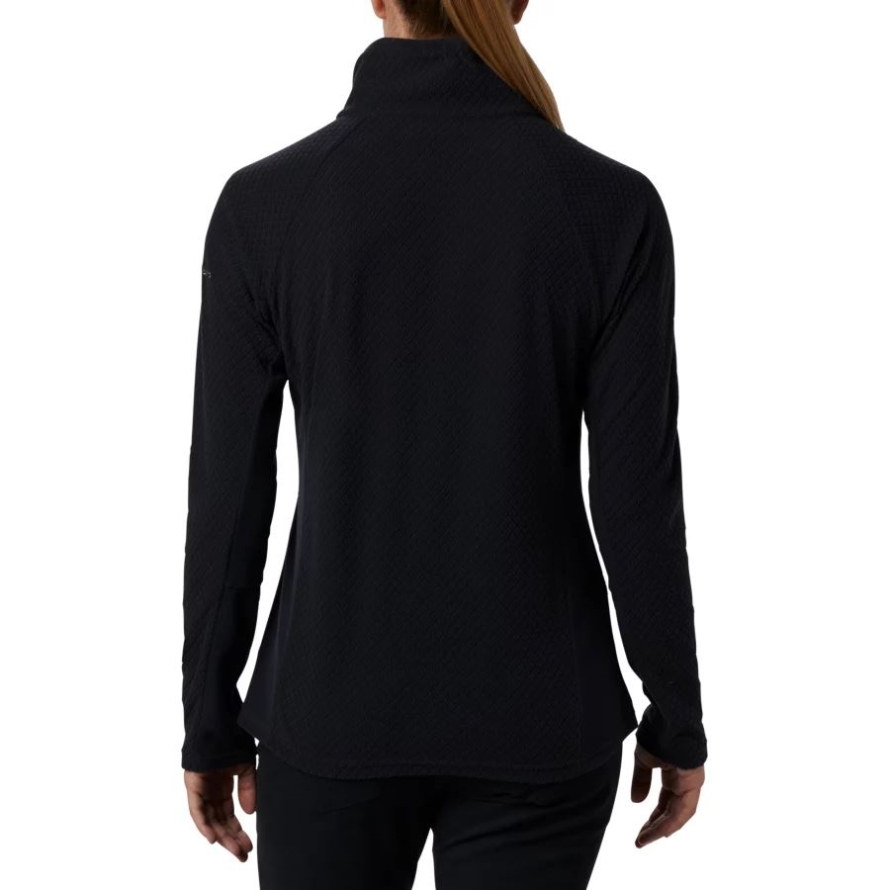 Black Quilt Pattern/Black Women's Glacial IV Print Half Zip Pullover Columbia
