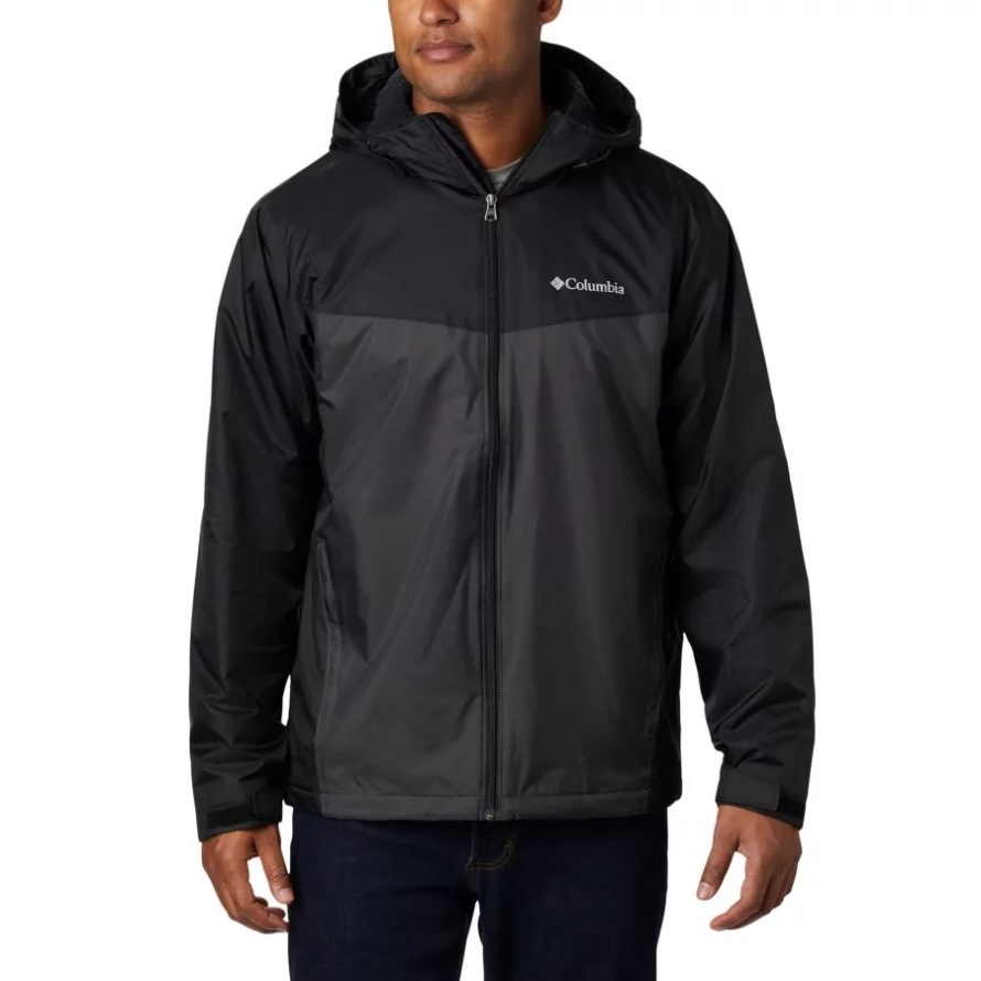 Black/Shark Columbia Men's Glennaker Sherpa Lined Jacket
