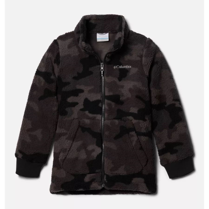 Black Trad Camo Columbia Boys' Rugged Ridge II Full Zip Sherpa