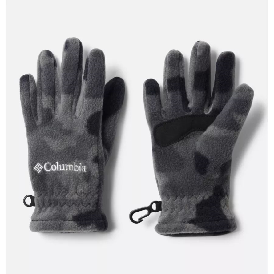 Black Trad Camo Kids' Fast Trek Fleece Gloves Columbia
