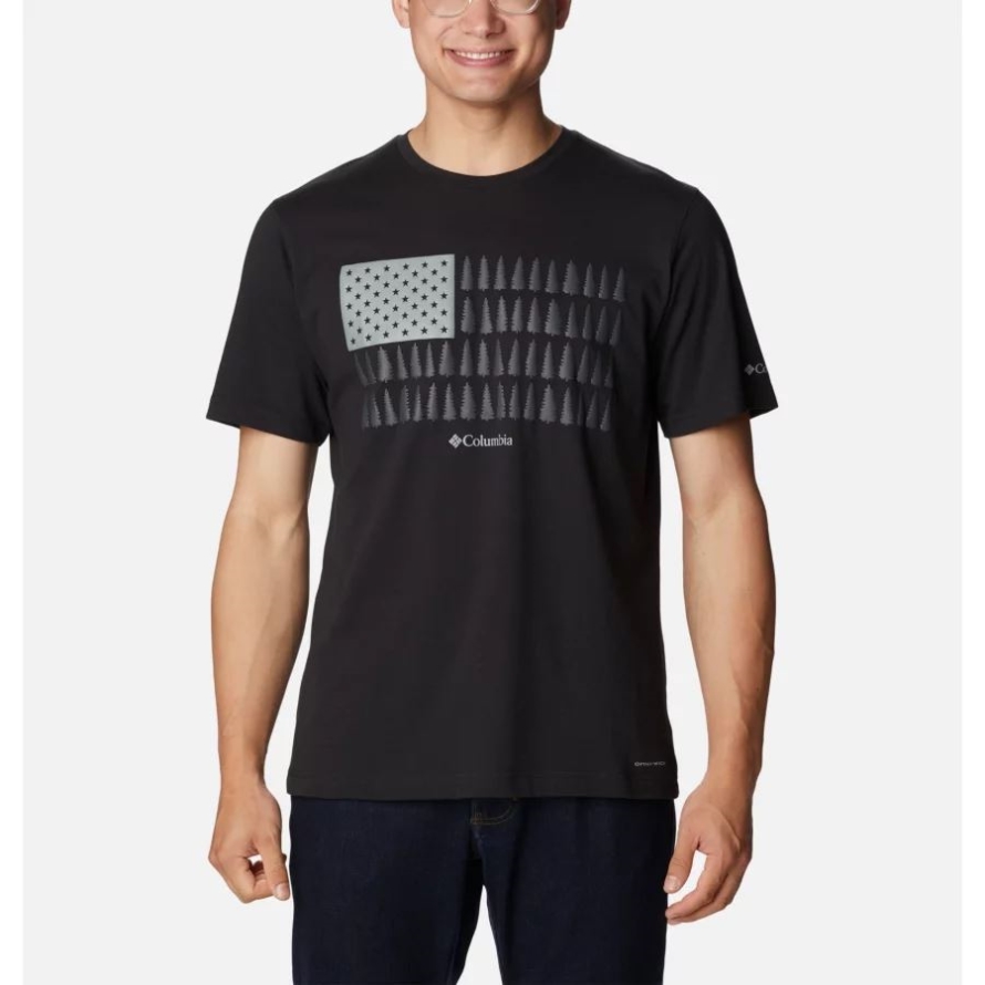 Black/Treestriped Flag Columbia Men's Thistletown Hills Graphic T-shirt