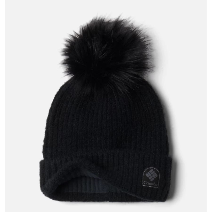 Black Unisex Winter Blur Pom Pom Beanie Columbia