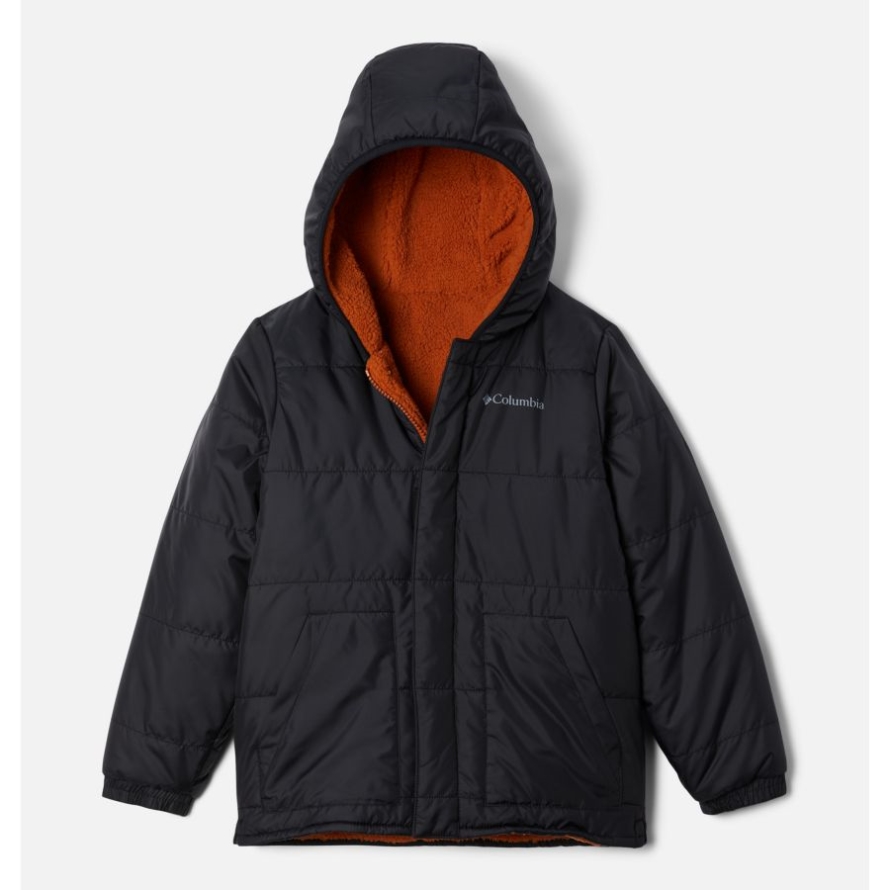Black/Warm Copper Columbia Boys' Big Fir Reversible Jacket