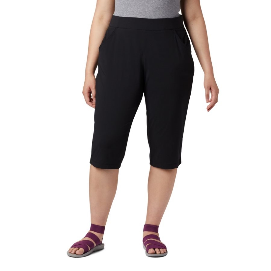Black Women's Anytime Casual Capri Plus Size Columbia