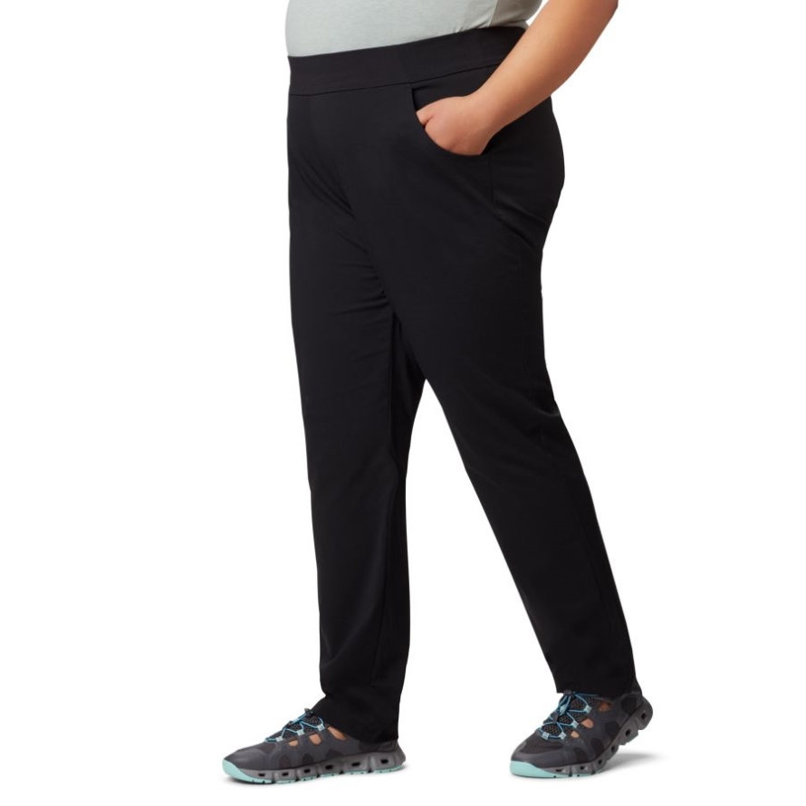 Black Women's Anytime Casual Pull On Pants Plus Size Columbia