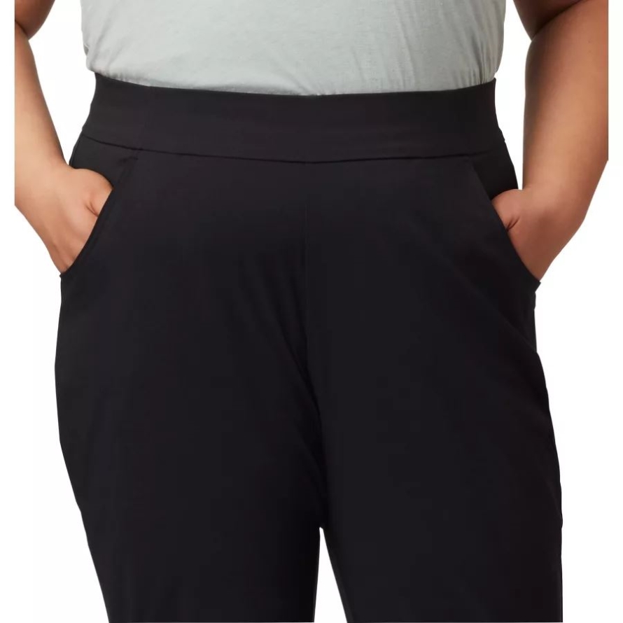 Black Women's Anytime Casual Pull On Pants Plus Size Columbia
