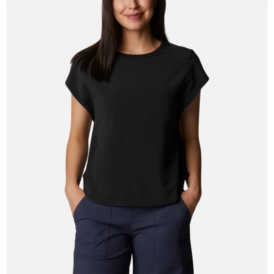 Black Women's Bowen Lookout Short Sleeve Tee Columbia