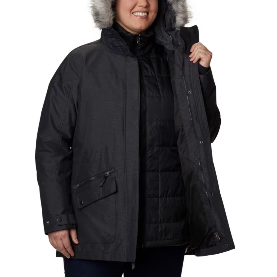 Black Women's Carson Pass Interchange Jacket Plus Size Columbia