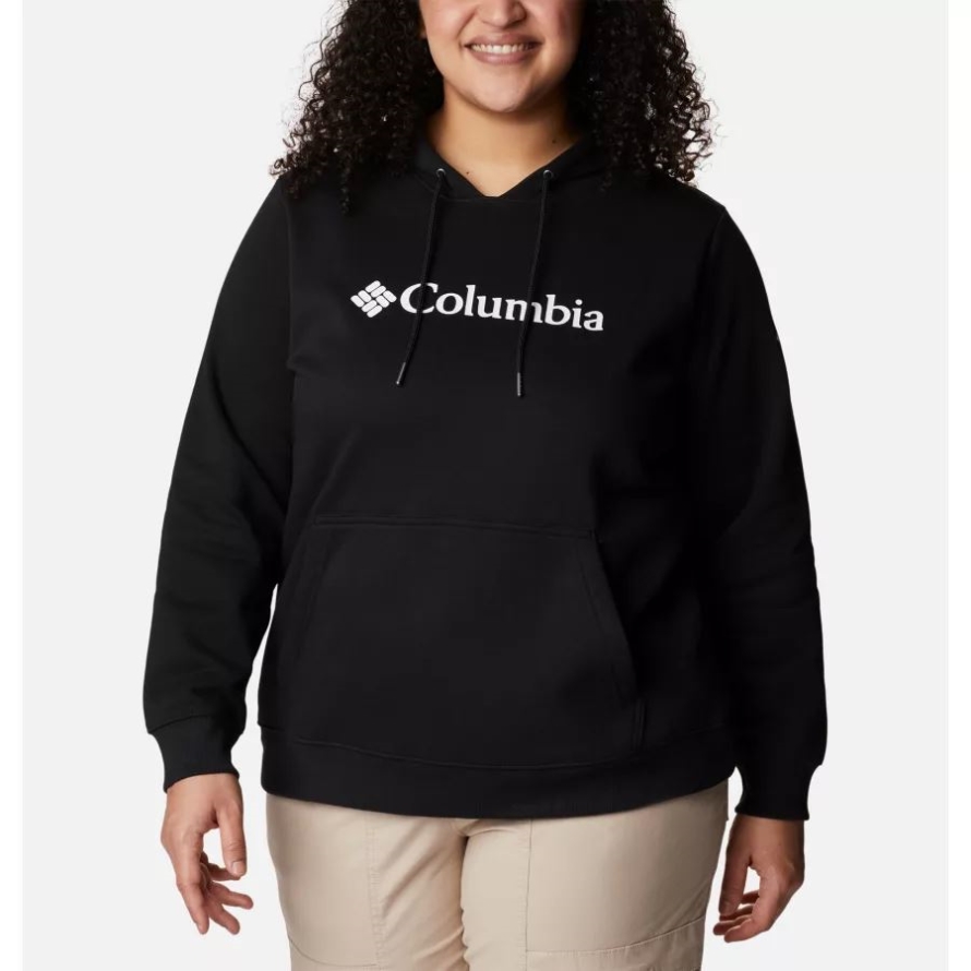 Black Women's Columbia Logo Hoodie Plus Size Columbia