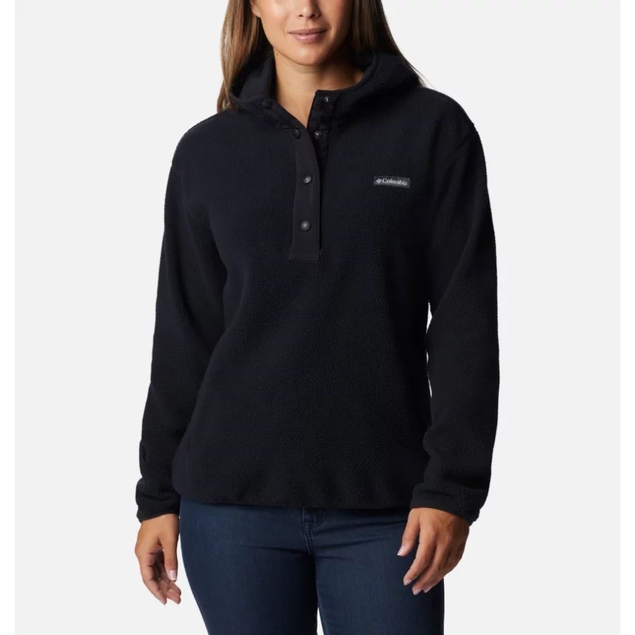 Black Women's Echo Hills Sherpa Fleece Hoodie Columbia