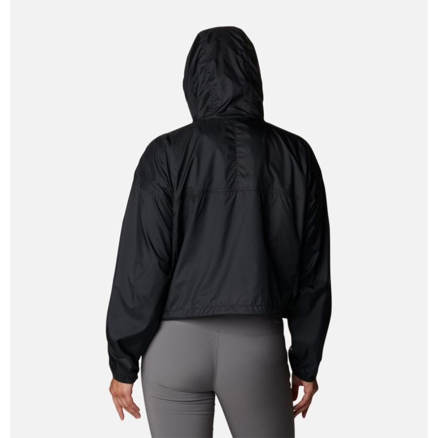 Black Women's Flash Challenger Cropped Windbreaker Jacket Columbia