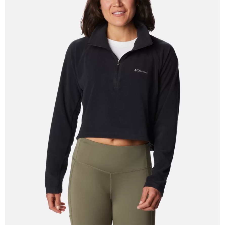 Black Women's Glacial II Casual Cropped Fleece Columbia