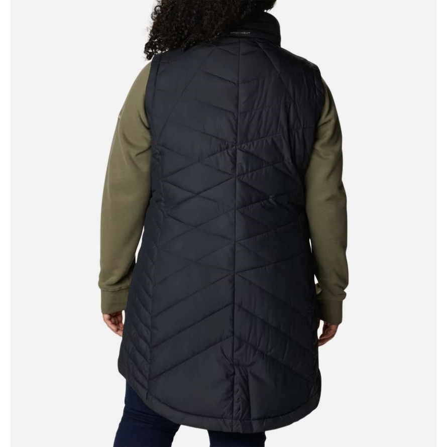Black Women's Heavenly Long Vest Plus Size Columbia