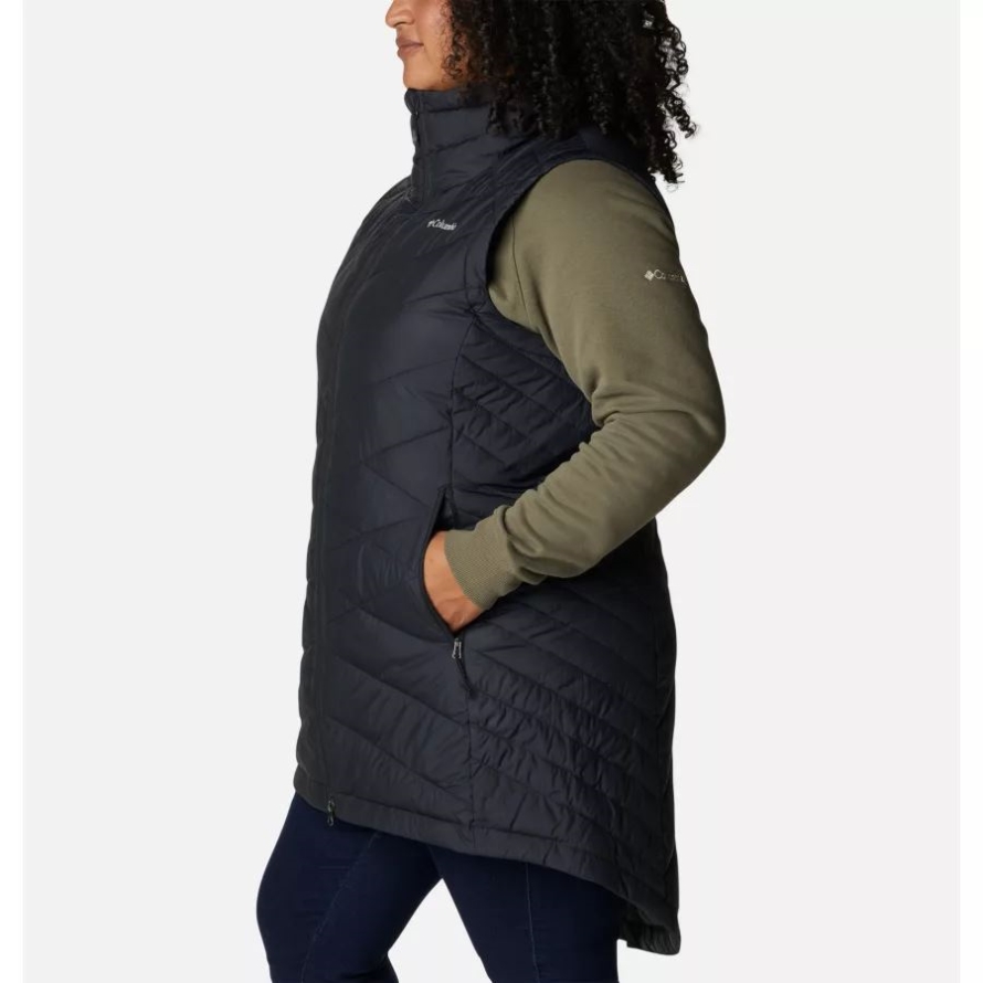 Black Women's Heavenly Long Vest Plus Size Columbia