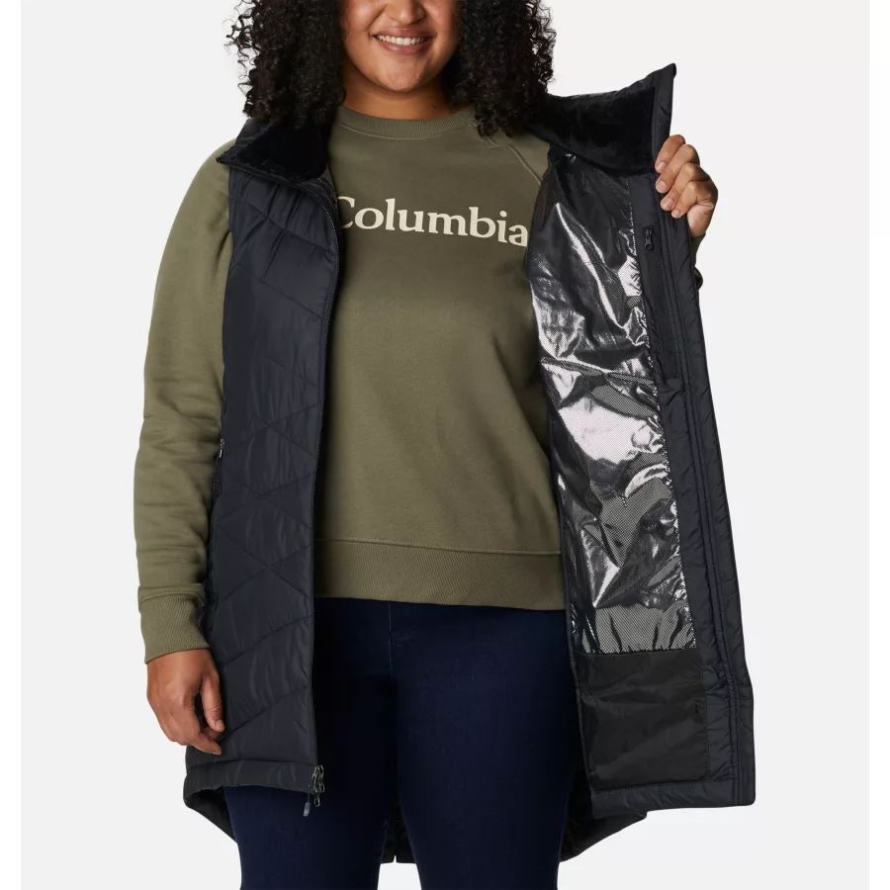 Black Women's Heavenly Long Vest Plus Size Columbia