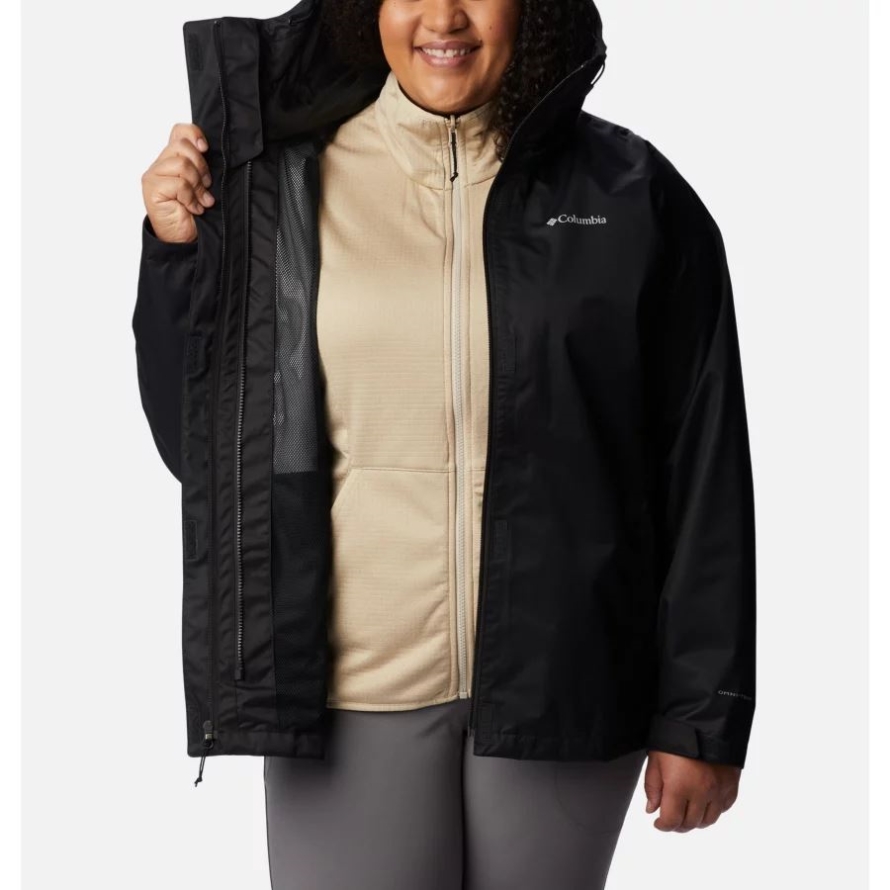 Black Women's Hikebound Interchange Jacket Plus Columbia