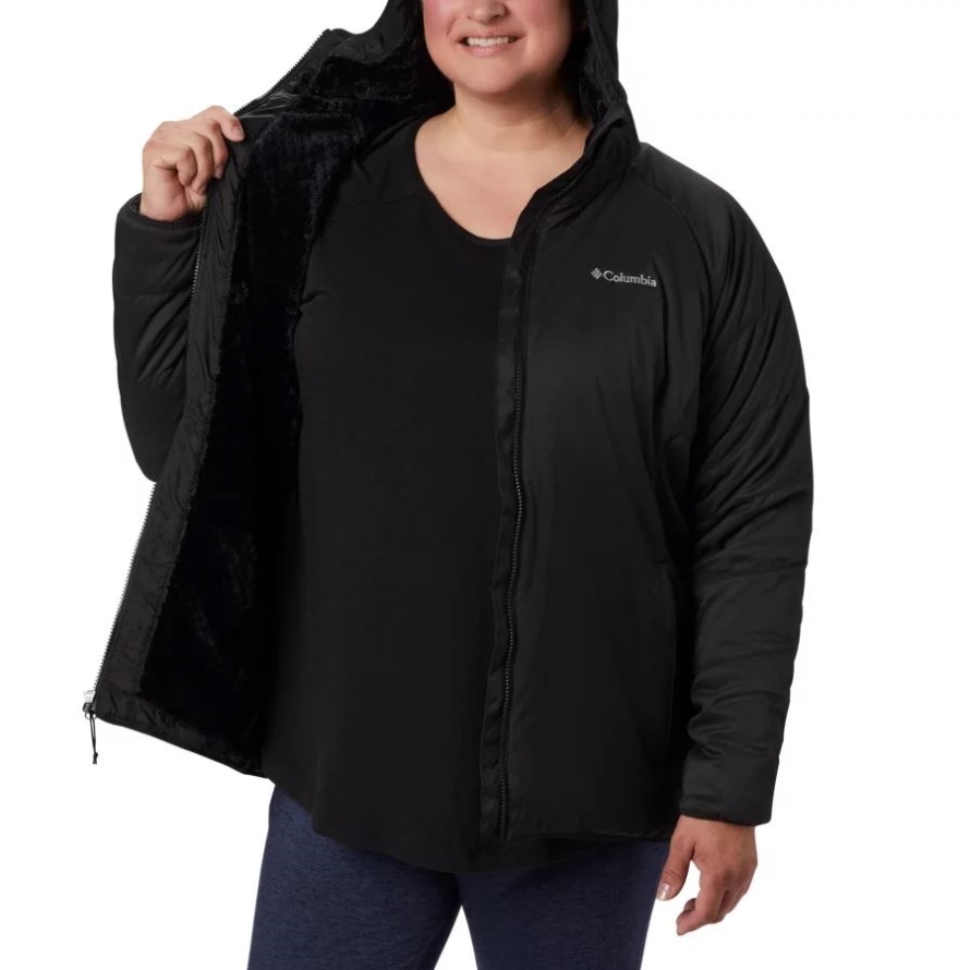 Black Women's Kruser Ridge II Plush Softshell Jacket Plus Size Columbia