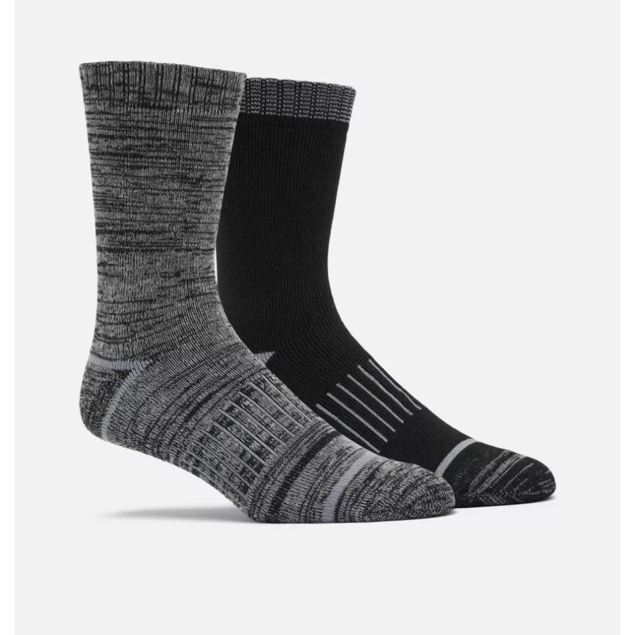 Black Women's Moisture Control Crew Sock 2 Pack Columbia