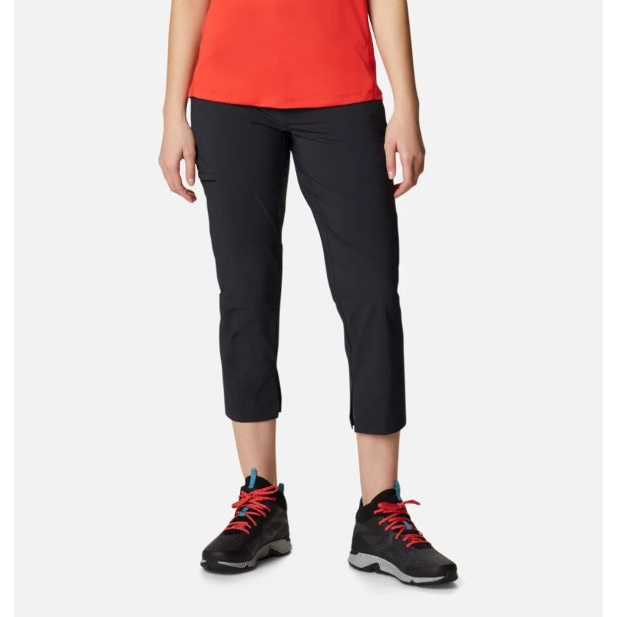 Black Women's Muir Pass II Cropped Hiking Trousers Columbia