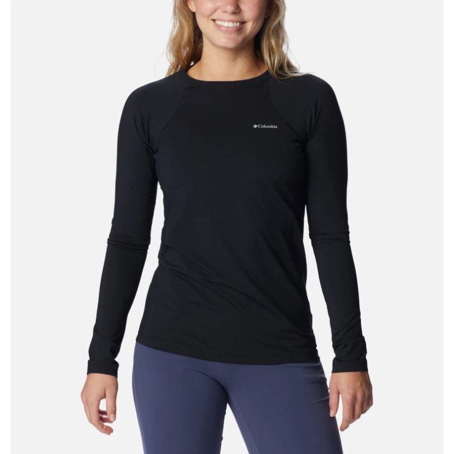 Black Women's Omni-Heat Midweight Baselayer Crew Columbia