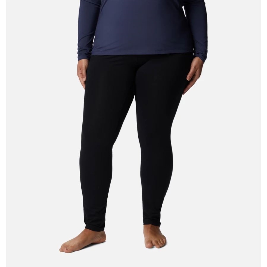 Black Women's Omni-Heat Midweight Baselayer Tights Plus Size Columbia