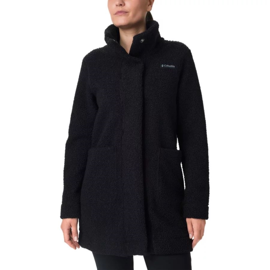 Black Women's Panorama Long Fleece Coat Columbia