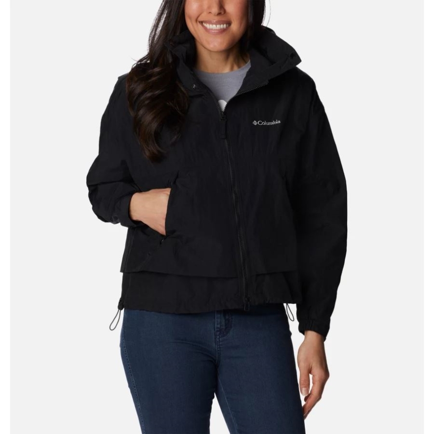Black Women's Paracutie Windbreaker Columbia