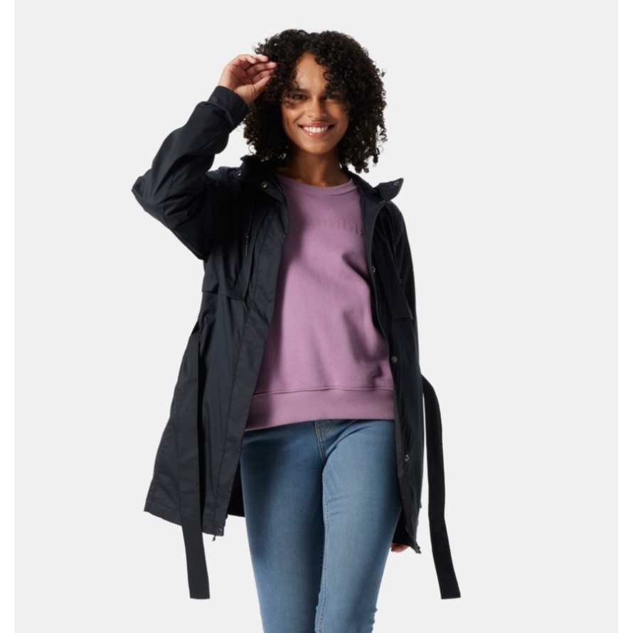 Black Women's Pardon My Trench Rain Jacket Columbia