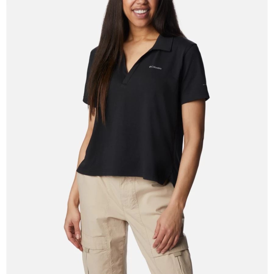 Black Women's Sun Trek Polo Columbia