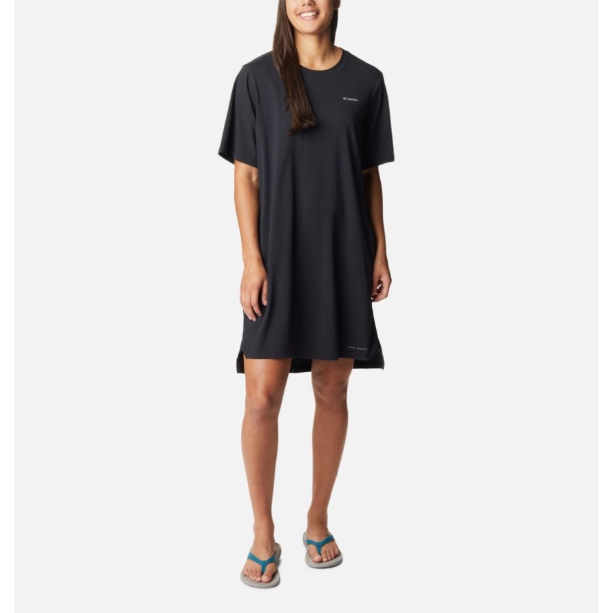 Black Women's Sun Trek T-Shirt Dress Columbia