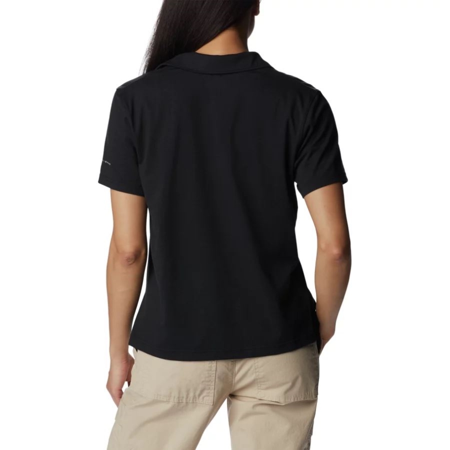 Black Women's Sun Trek Technical Polo Columbia