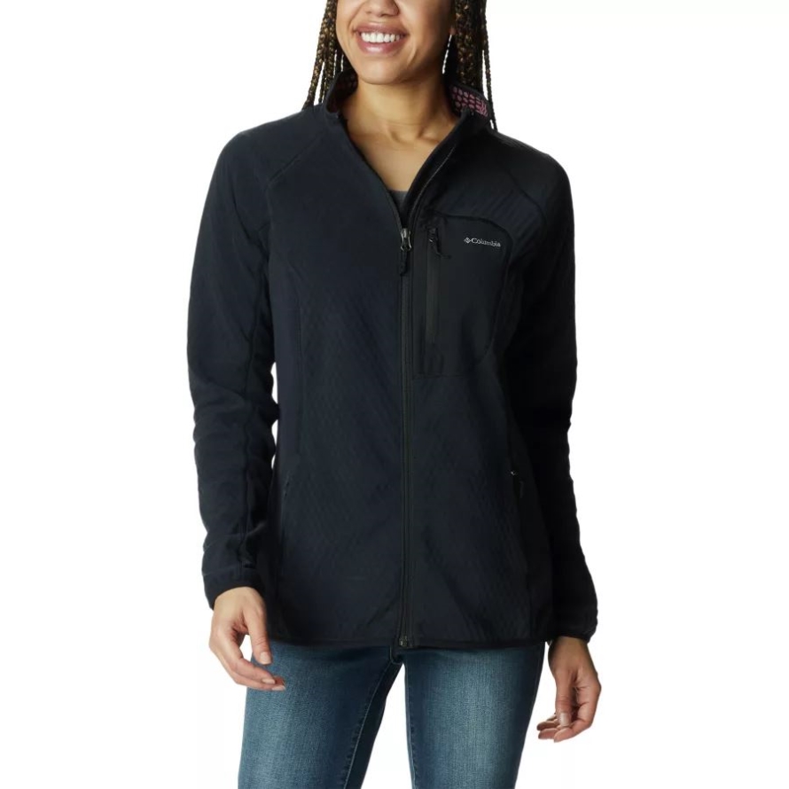 Black Women's W Outdoor Tracks Technical Fleece Jacket Columbia