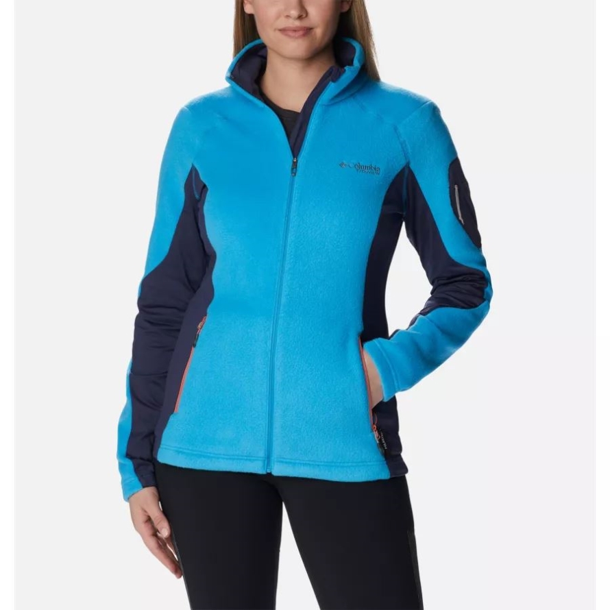 Blue Chill/Nocturnal Women's Titan Pass 2.0 II Full Zip Fleece Jacket Columbia