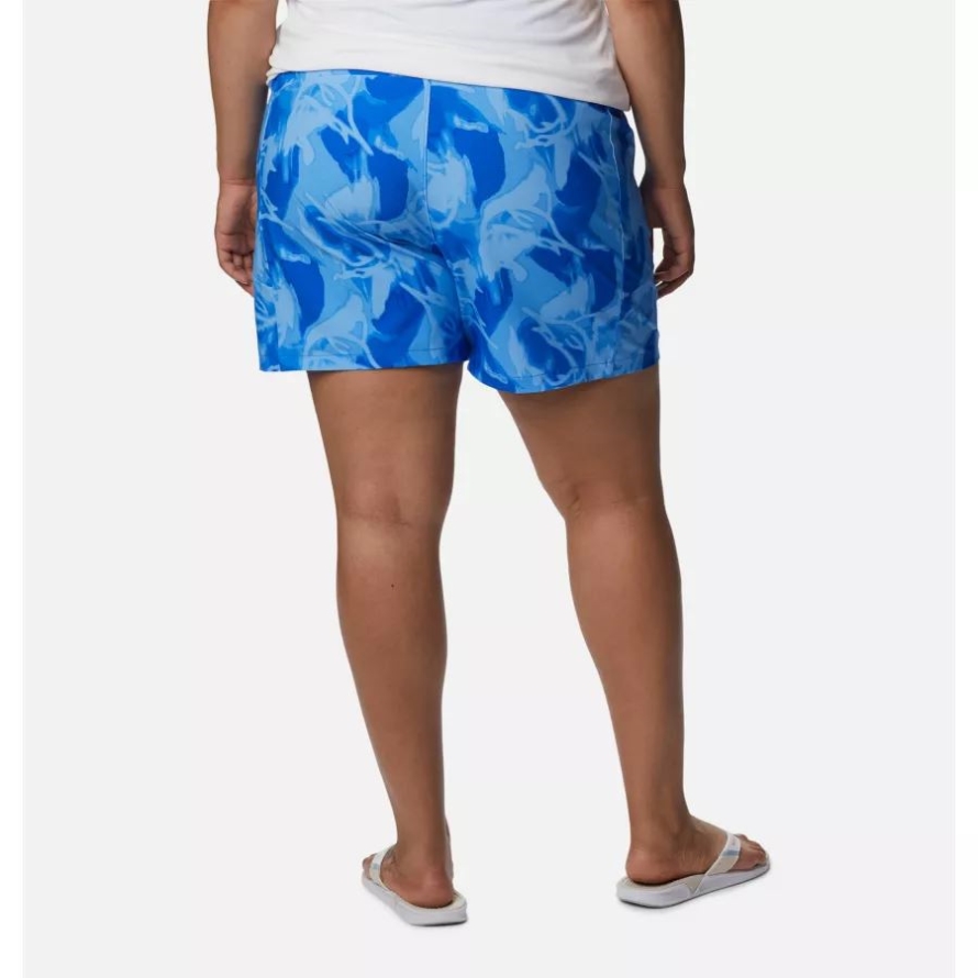 Blue Macaw/Auroras Print Women's PFG Tidal II Shorts Plus Size Columbia