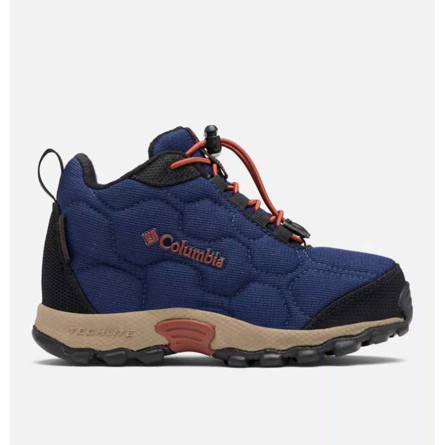 Blue Shadow/Rusty Columbia Kids' Firecamp Mid 2 Waterproof Shoe