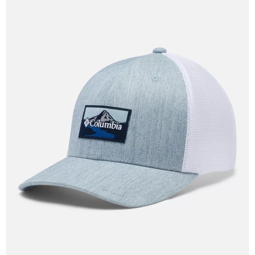 Bluestone Heather/White Peak2River Columbia Mesh Ball Cap Columbia