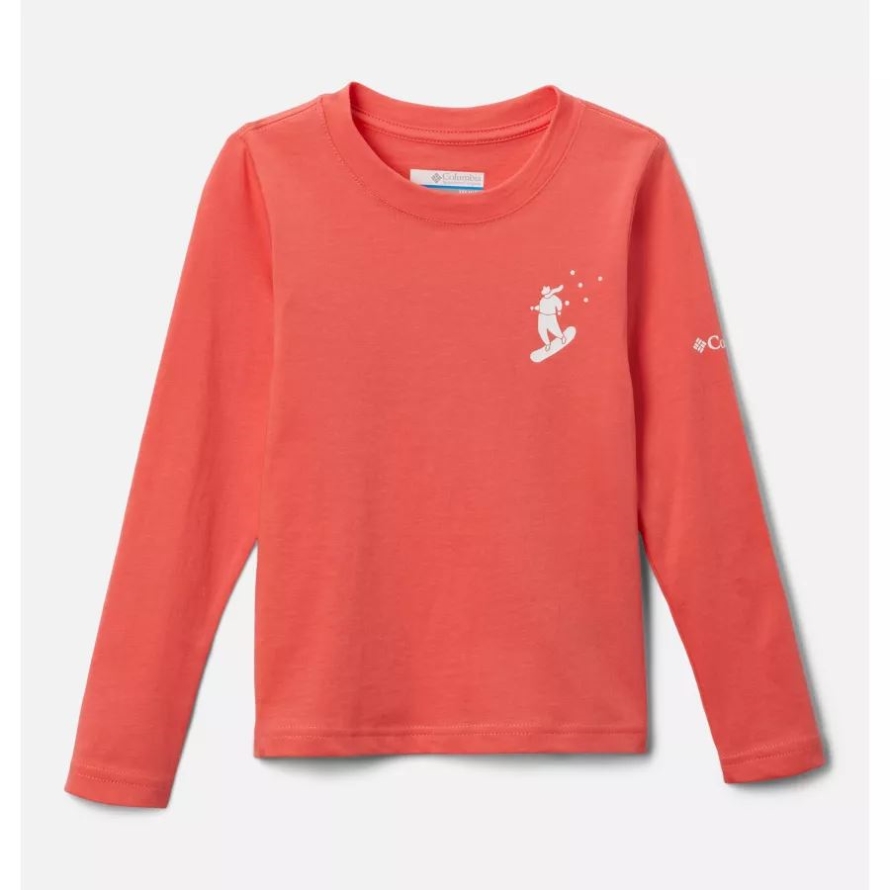 Blush Pink/Gem Skier Girl's Hazeldel Hill Graphic T-Shirt Columbia