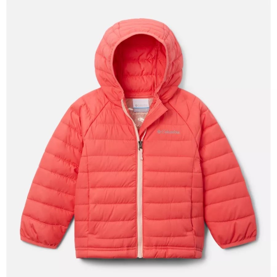 Blush Pink Girls' Toddler Powder Lite Hooded Jacket Columbia