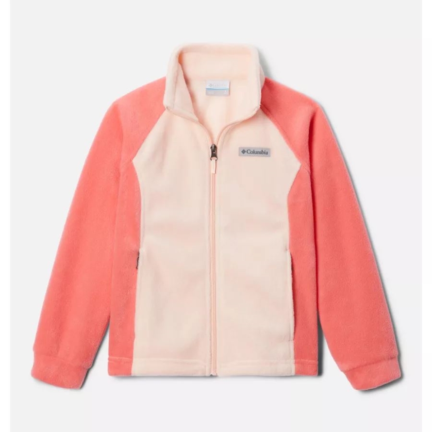 Blush Pink/Peach Blossom Columbia Girls' Benton Springs Fleece Jacket