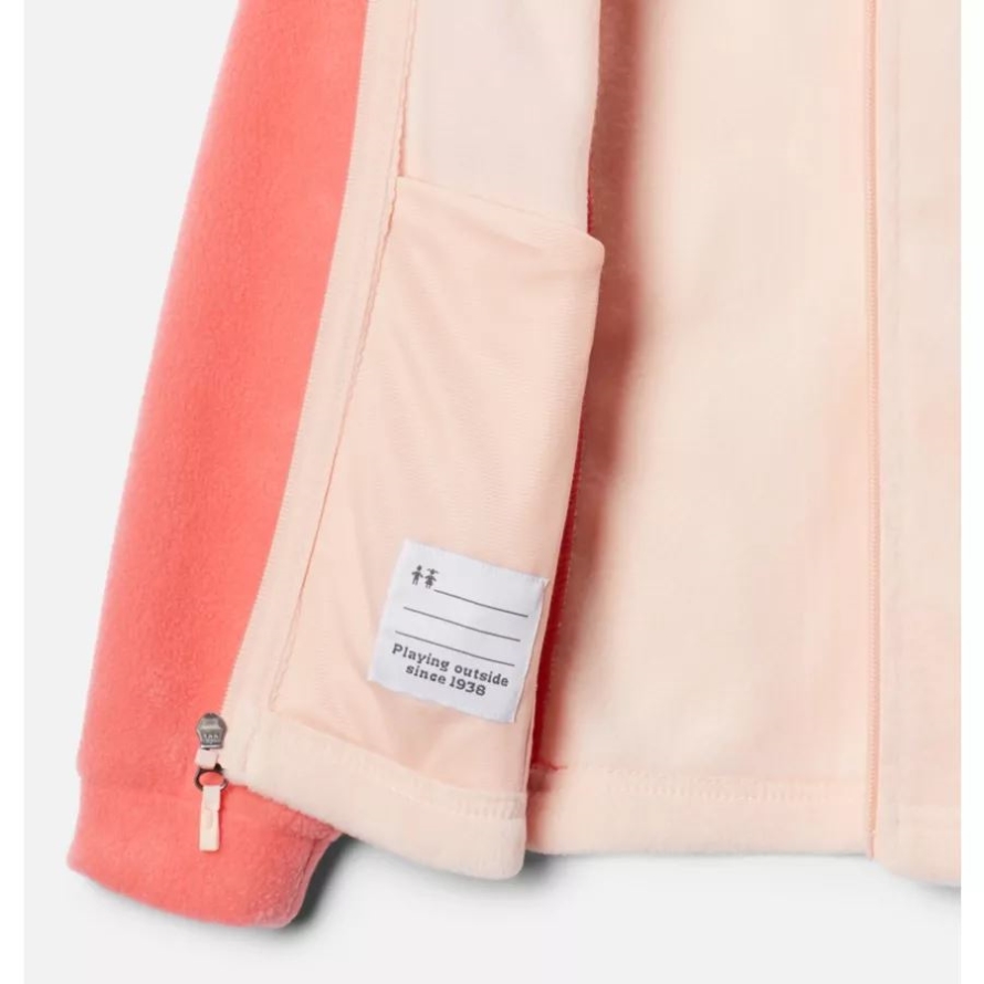 Blush Pink/Peach Blossom Columbia Girls' Benton Springs Fleece Jacket