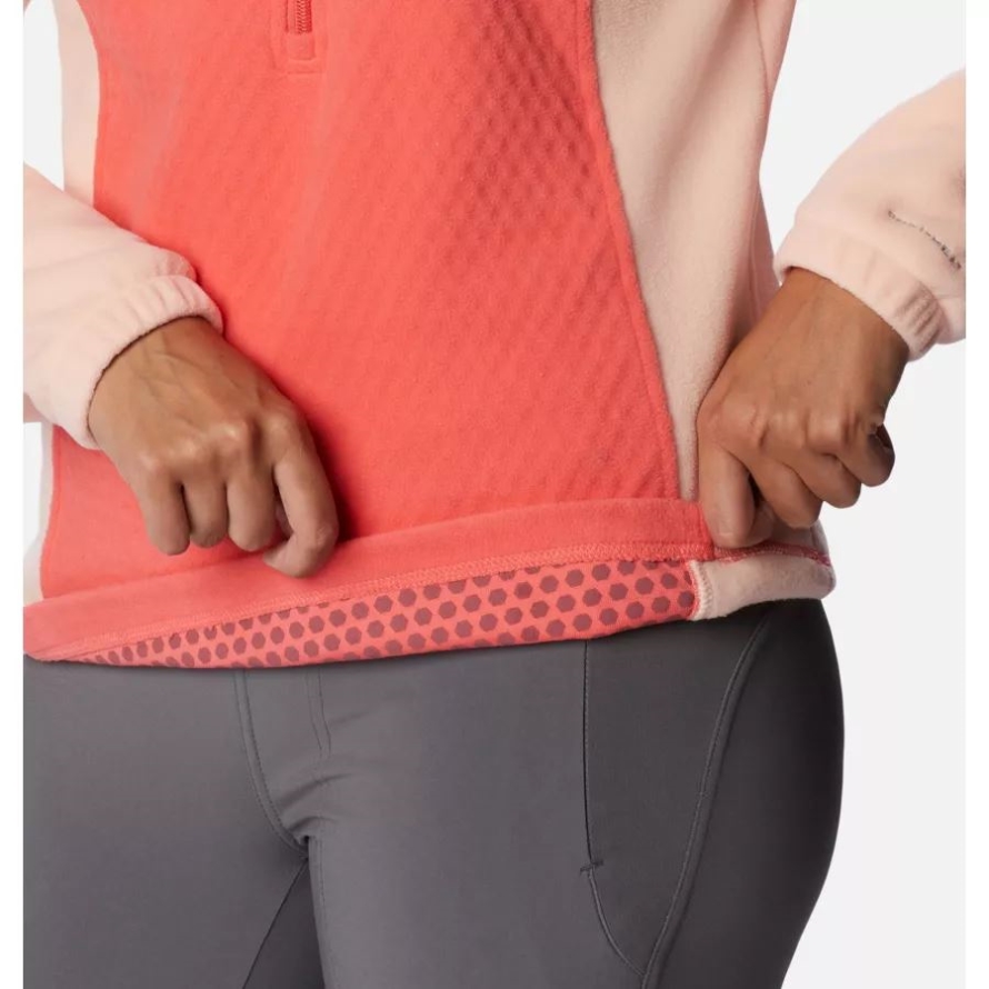 Blush Pink/Peach Blossom Columbia Women's Overlook Trail Half Zip Pullover