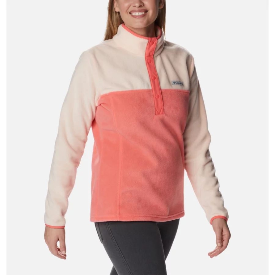 Blush Pink/Peach Blossom Women's Benton Springs 1/2 Snap Pullover Columbia